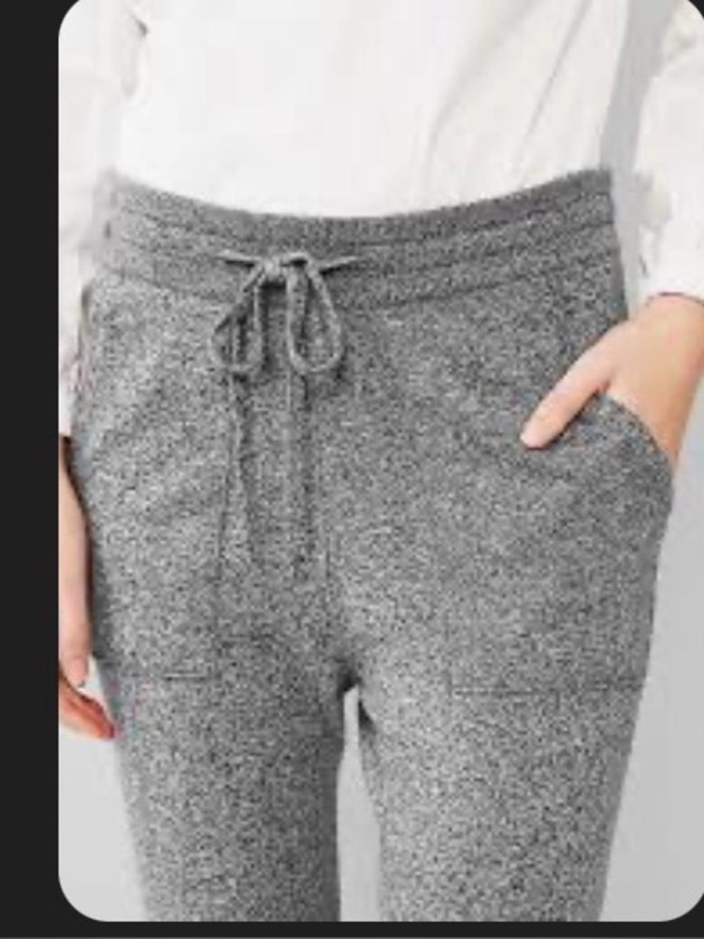 Gap sweater, joggers, medium grey women’s drawstring waist pockets